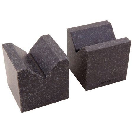 H & H INDUSTRIAL PRODUCTS 63 X 63mm Matched Pair Granite V-Blocks 3402-1312